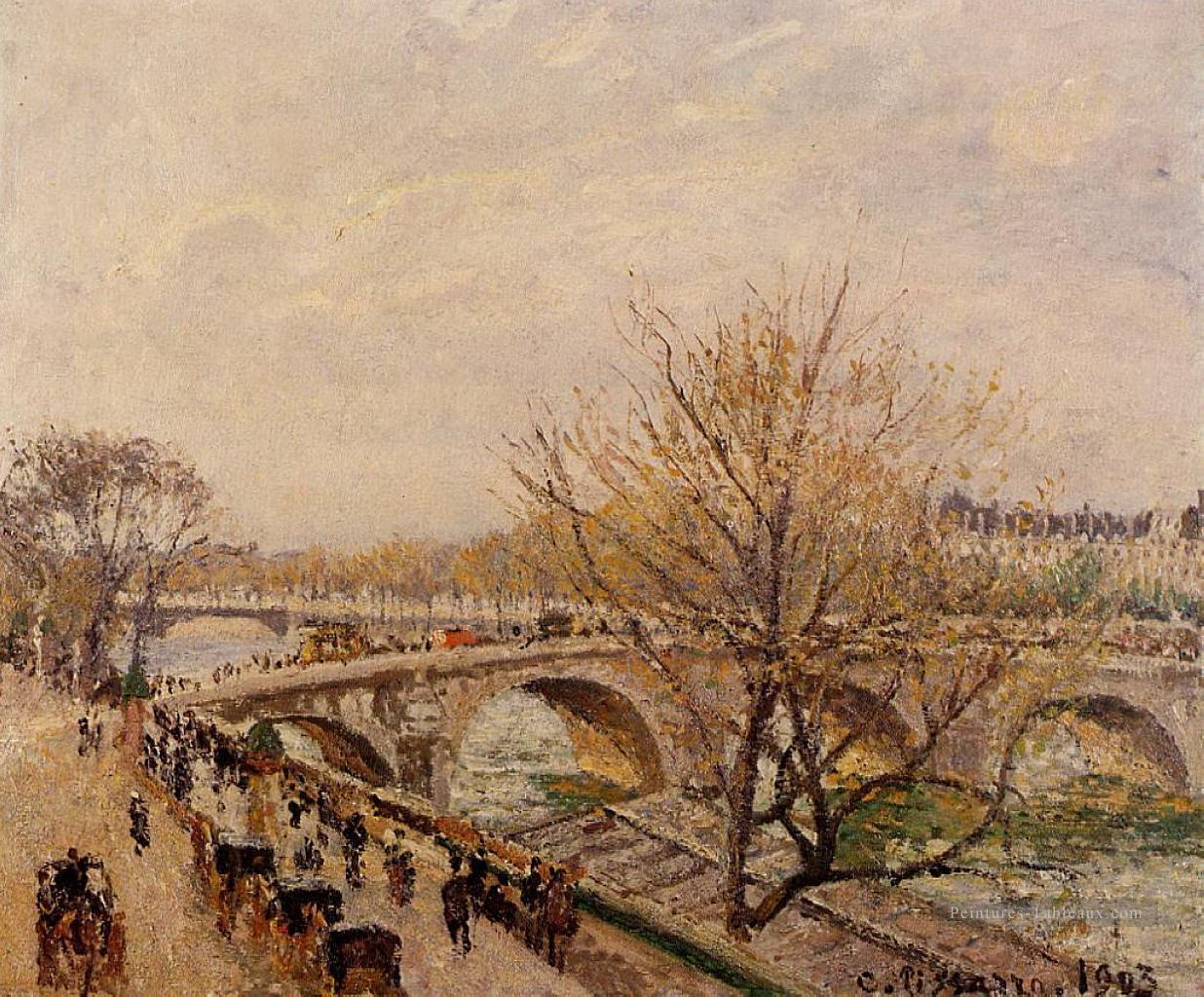 la seine à paris pont royal 1903 Camille Pissarro paysages Rivières Peintures à l'huile